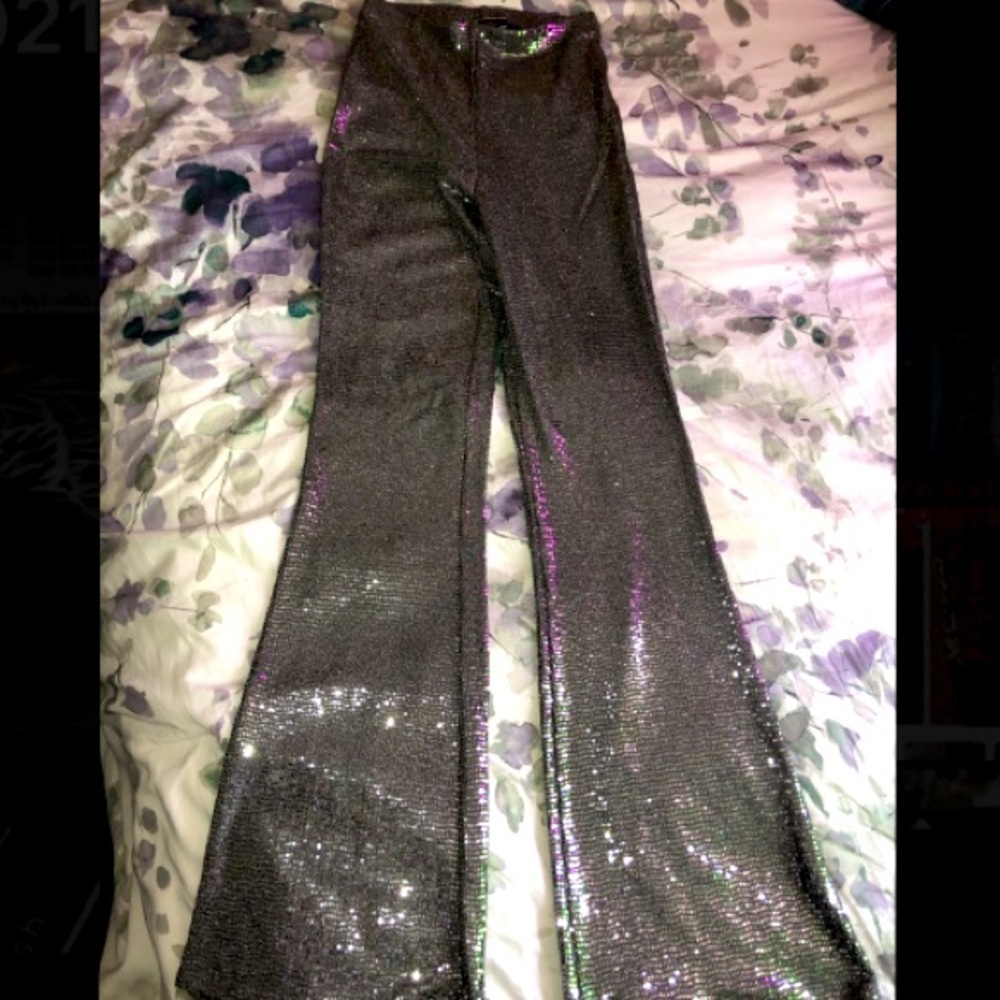 NWOT High Waisted Sequin Flares